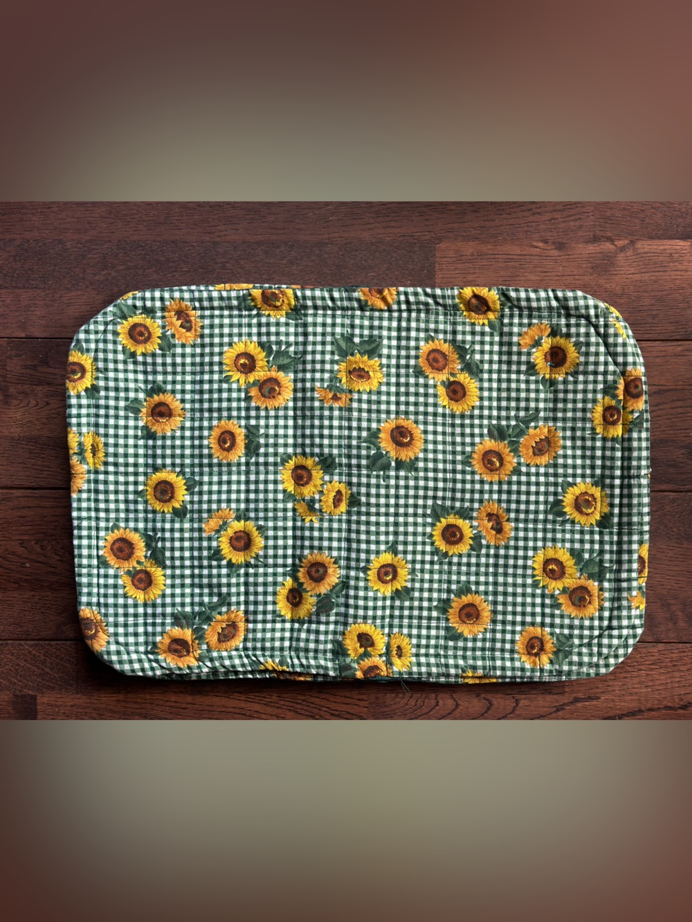 Set of 4 Sunflower Green Gingham Placemats